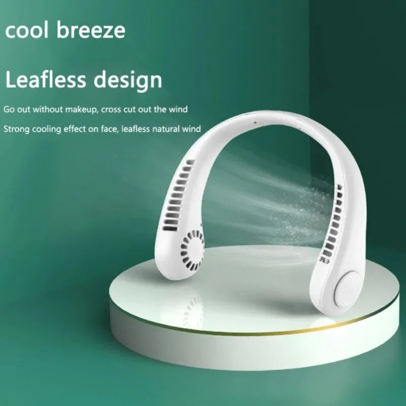 Bladeless USB Rechargeable Neck Cooler Fan – Portable Air Cooler for Summer Heat in Pakistan