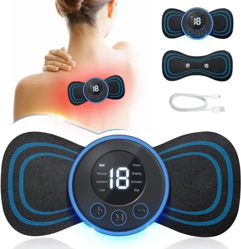 Wireless EMS Mini Body Massager – Butterfly Muscle Stimulator for Pain Relief & Blood Circulation
