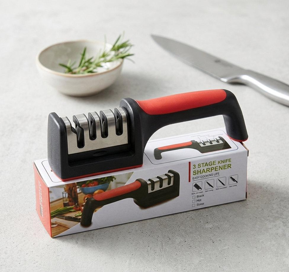 3-Stage Professional Knife Sharpener - Kitchen Knife Sharpening Tool