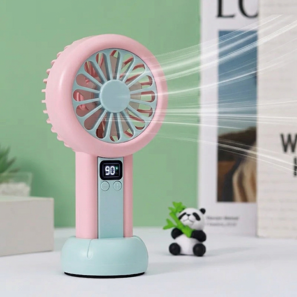 LED Digital Display Mini Fan | Random Color