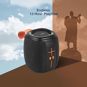 KBroad Waterproof Portable Bluetooth Speaker with RGB LED Lights
