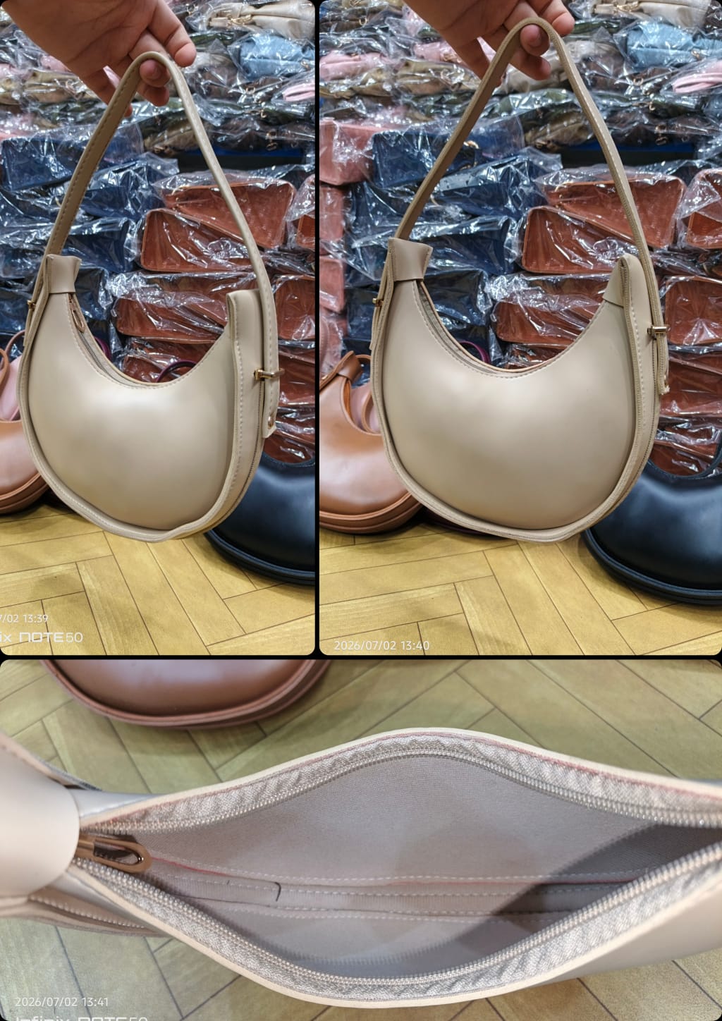 Half Moon Shoulder Bag Minimalist Elegant Handbag for Women SpectorGadgets