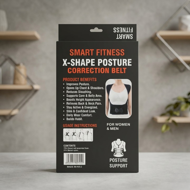 Adjustable Back and Shoulder Support Belt for Better Posture