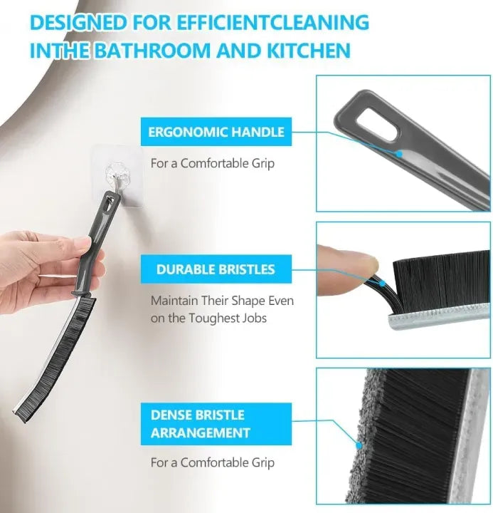 Compact and durable cleaning brush set for narrow spaces