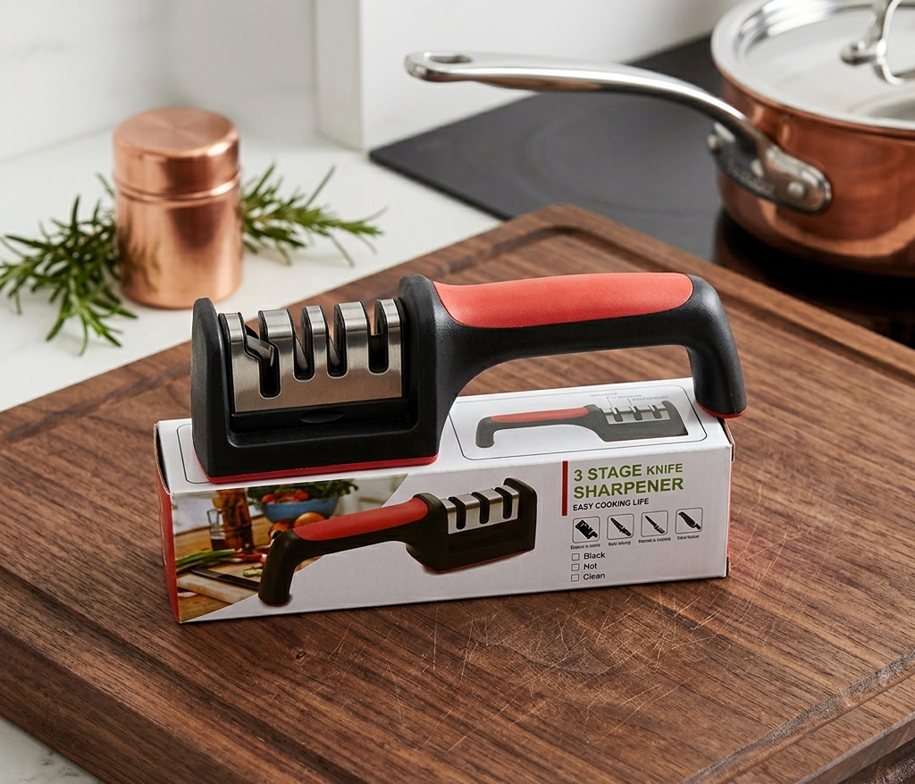 Compact and durable construction of the best knife sharpener for home kitchen