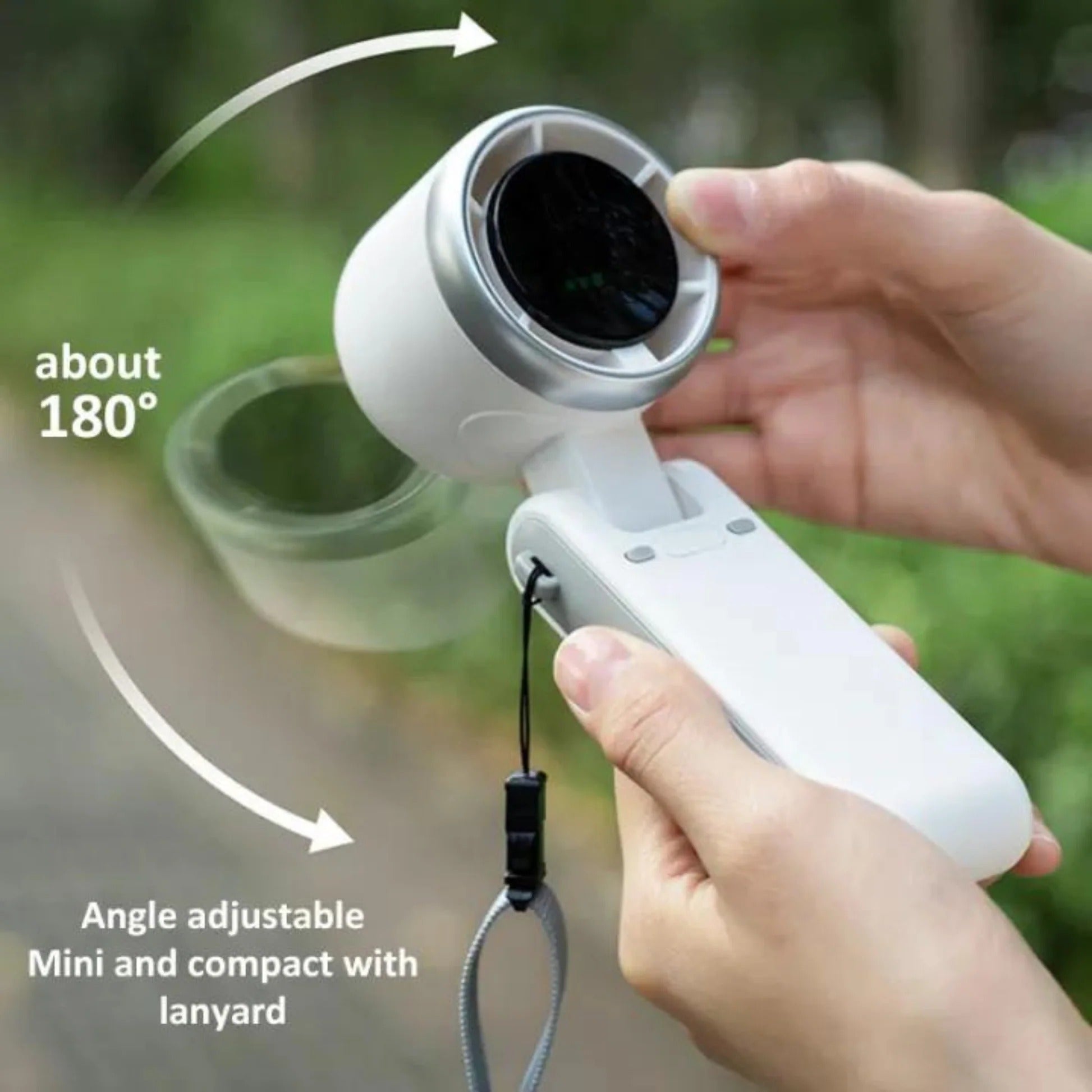 Handheld device with adjustable angle and lanyard 180 Degree.