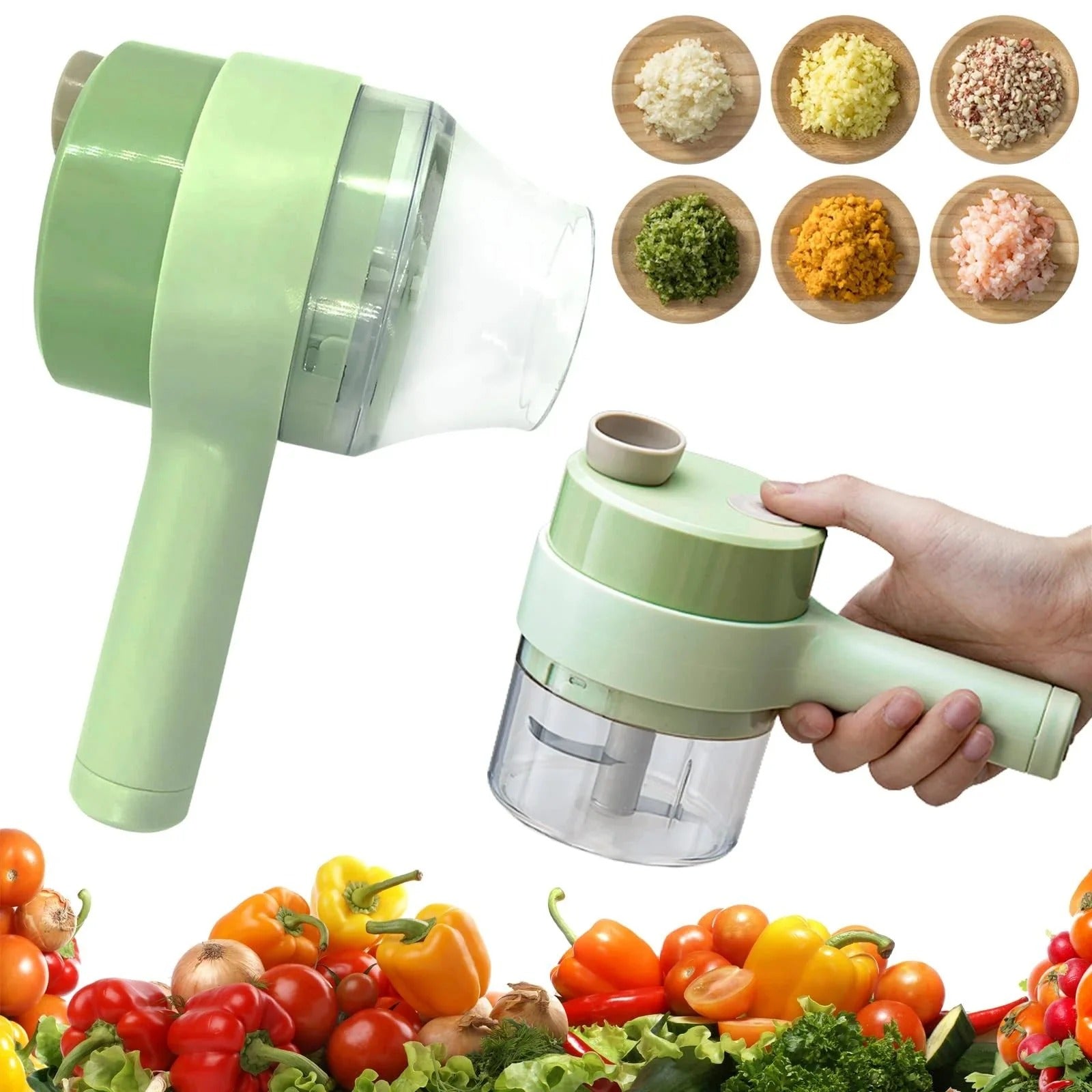 Handheld Electric Vegetable Cutter for Onions Garlic and Fresh Vegetables