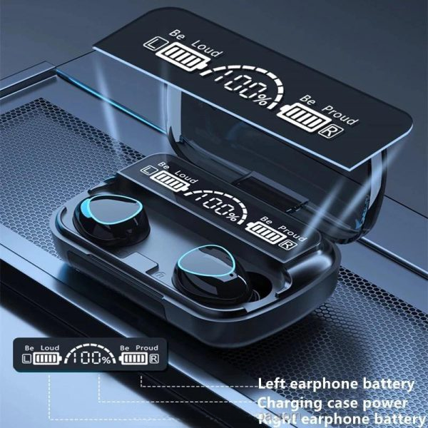 M10 TWS Stereo Earphones with LED Charging Display