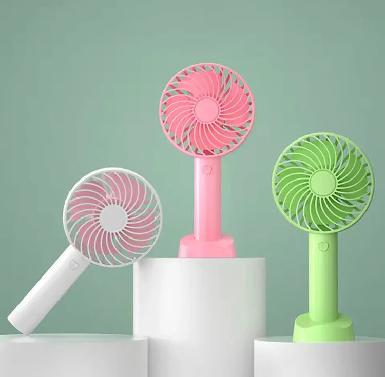 Portable USB Mini Fan Rechargeable Handheld Air Cooler Front View