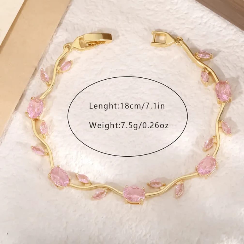 Stylish pink Tulip Bracelet for women showcasing an elegant minimalist design